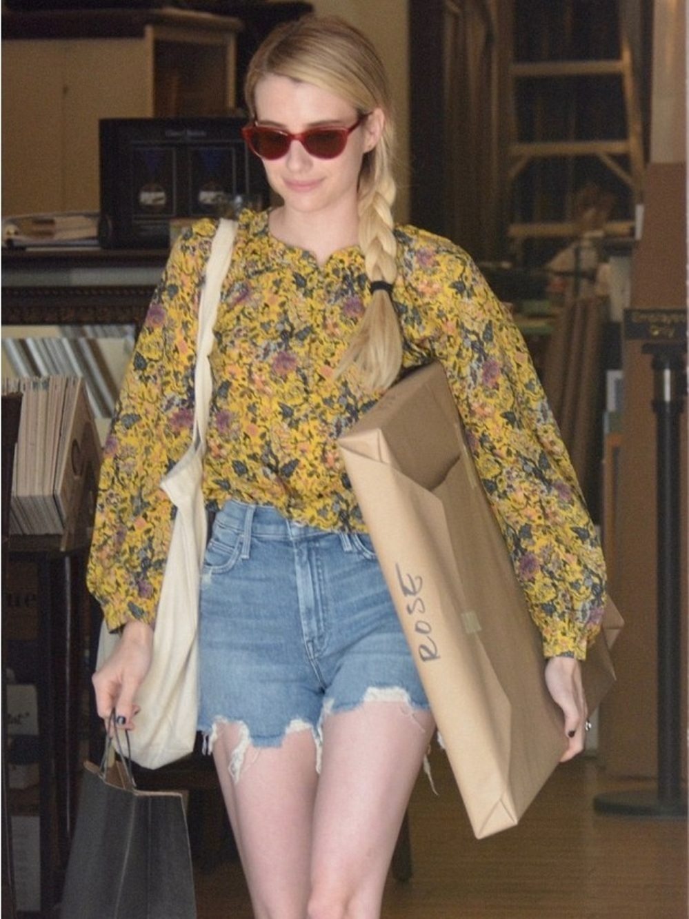 Madewell x Karen Walker 100% Silk
Floral Gennaker Top Sz M